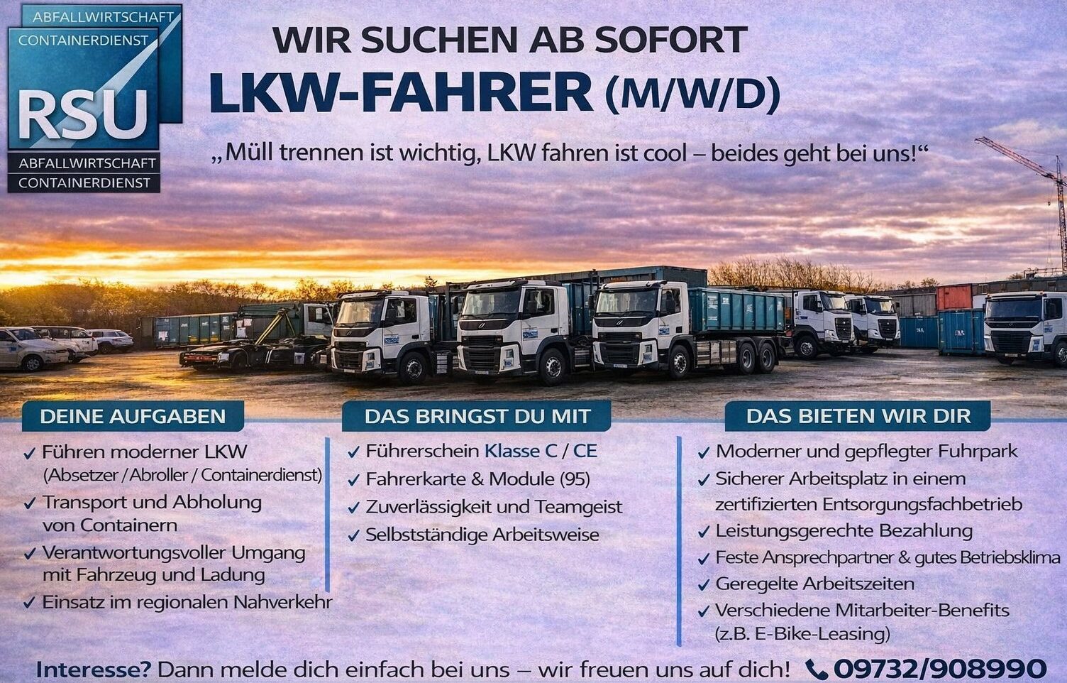 Lkw-Fahrer / Berufskraftfahrer / (m/w/d) in Vollzeit