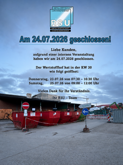 Am 24.07.2026 ist geschlossen